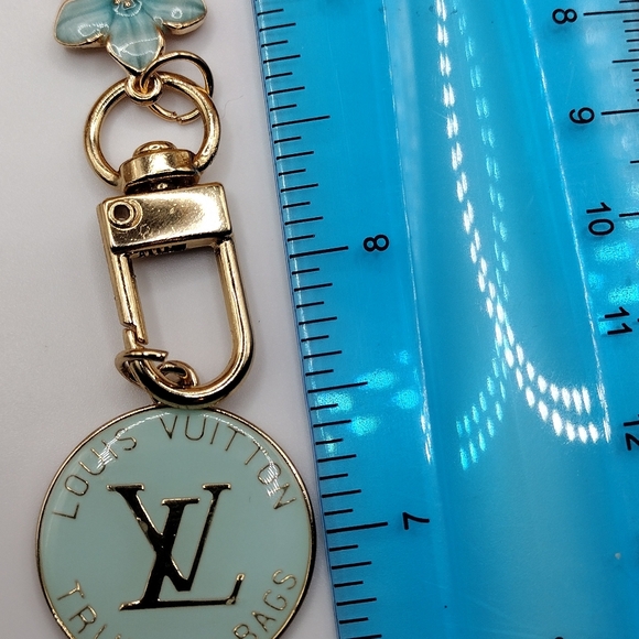 Louis Vuitton Button Zipper Pull Trunk Tag Blue 25mm - Picture 10 of 12